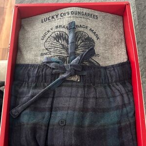 Lucky Brand Gray and Blue Pajama Set